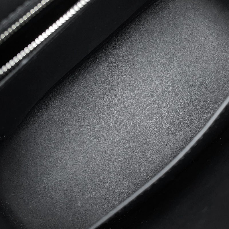 エルメス ハンドバッグ ケリー25 外縫い ブラック/エクリュ/シルバー金具 スイフト/トワルアッシュ K刻印 2way 黒