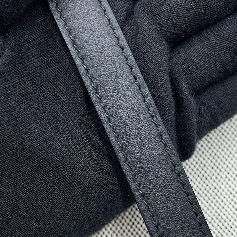 エルメス ハンドバッグ ケリー25 外縫い ブラック/エクリュ/シルバー金具 スイフト/トワルアッシュ K刻印 2way 黒