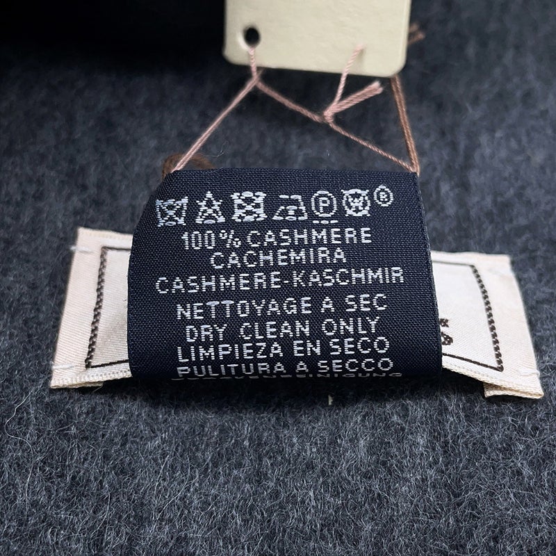 エルメス マフラーレクトヴェルソ リバーシブルグリーン/グレー カシミヤ HERMES ストール メンズ