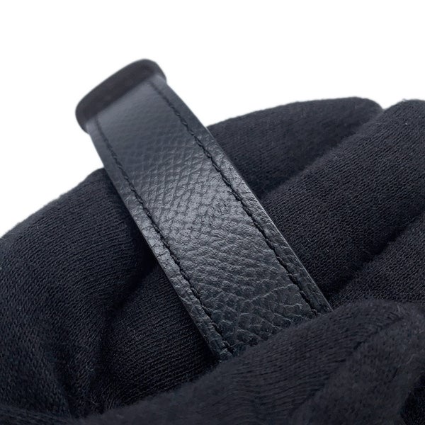 エルメス ケリーベルト 18 ブラック/シルバー金具 エプソン U刻印 HERMES 黒