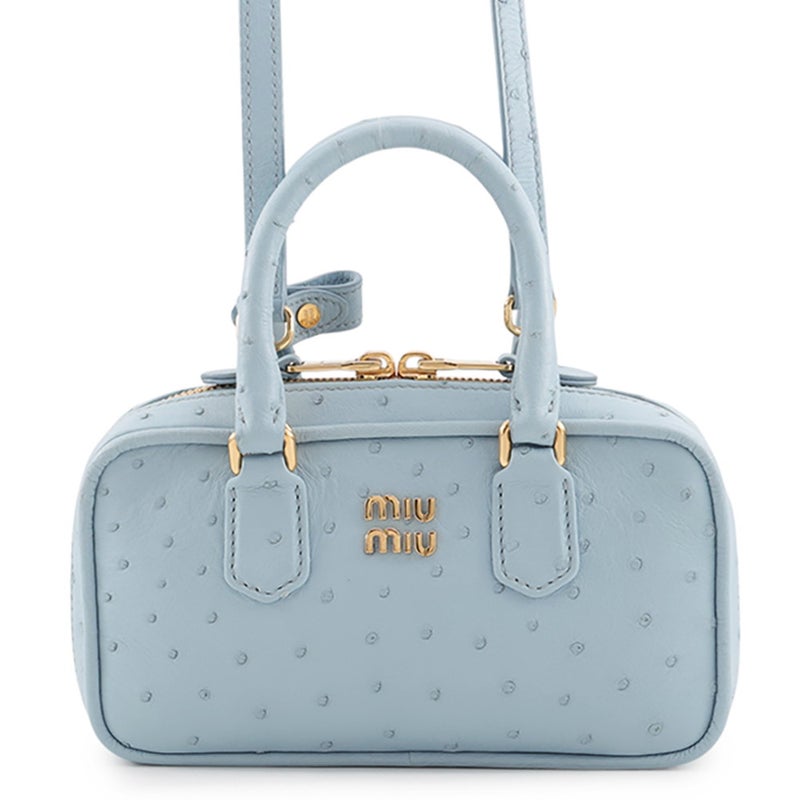ミュウミュウ ハンドバッグ アルカディ ミニ オーストリッチ 5BP088 Miu Miu 2way