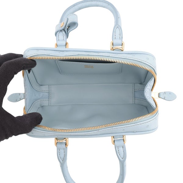 ミュウミュウ ハンドバッグ アルカディ ミニ オーストリッチ 5BP088 Miu Miu 2way