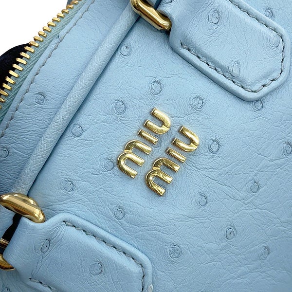 ミュウミュウ ハンドバッグ アルカディ ミニ オーストリッチ 5BP088 Miu Miu 2way