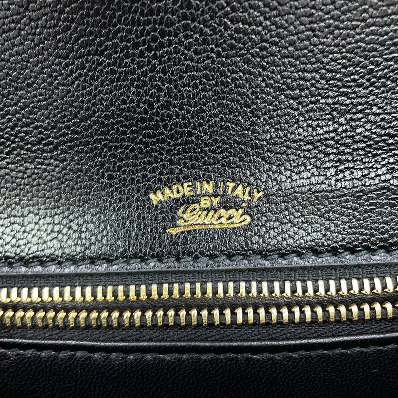 グッチ ハンドバッグ バンブー 1947 スモール レザー 863165 GUCCI 2wayショルダー 黒