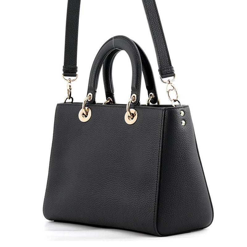 クリスチャン・ディオール ハンドバッグ レディ D-サイア ミディアム M1151OTRL_M900 Christian Dior 2way 黒