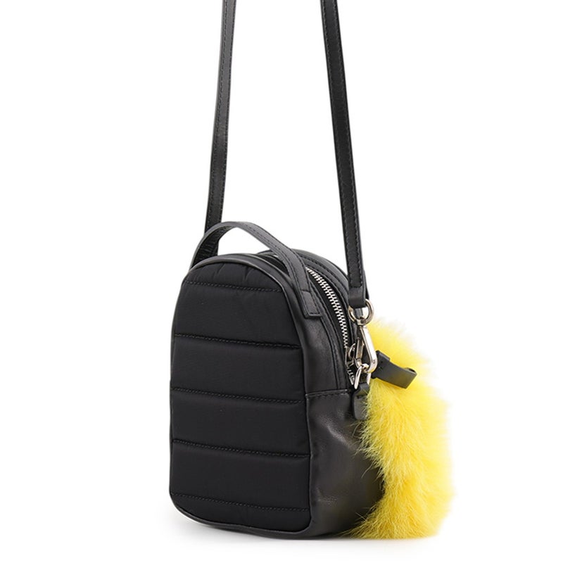 モンクレール ショルダーバッグ ジョルジーヌ スモール レザー ファー B209A0065400 MONCLER 黒