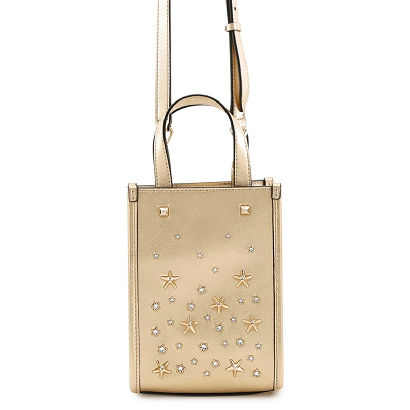 ジミーチュウ ハンドバッグ N/S ミニ トート スター カーフレザー ラインストーン MININSTOTEAUR JIMMY CHOO 2way
