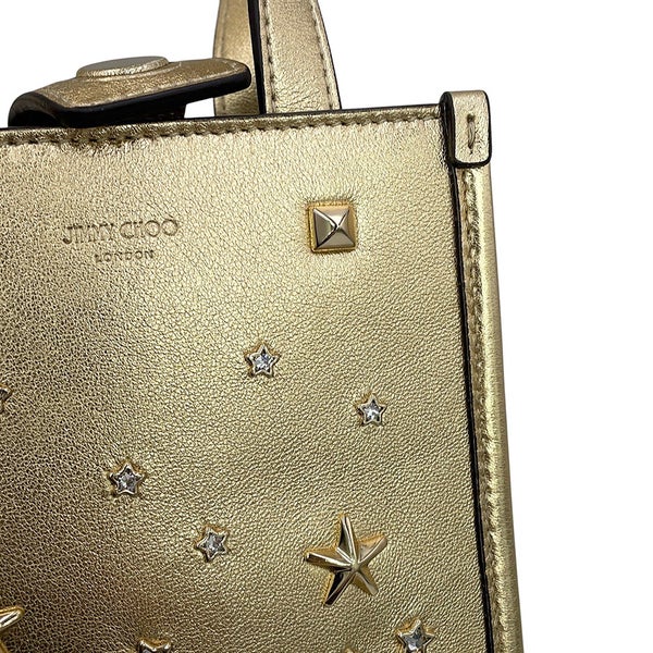ジミーチュウ ハンドバッグ N/S ミニ トート スター カーフレザー ラインストーン MININSTOTEAUR JIMMY CHOO 2way