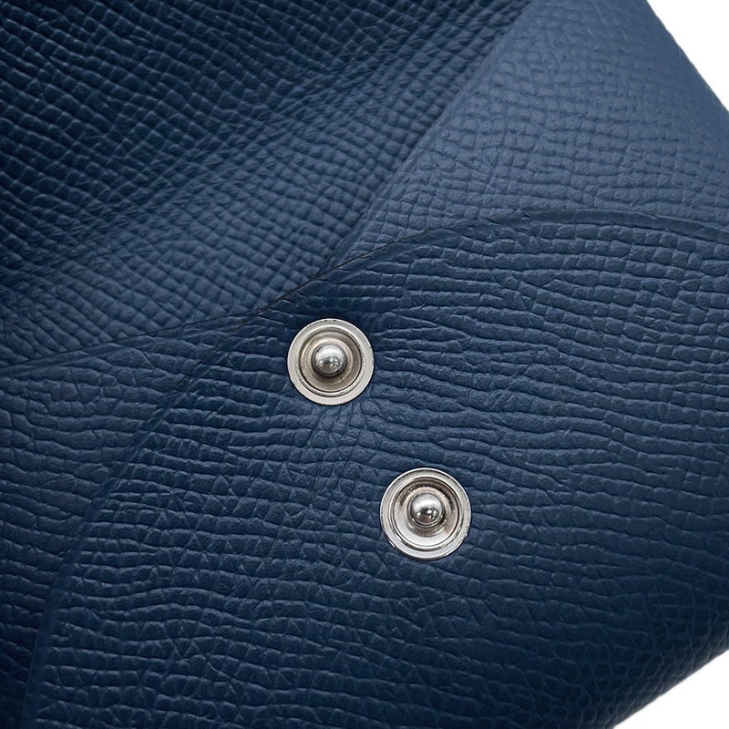 エルメス コインケース カルヴィ デュオ ブルードプリュス/シルバー金具 エプソン G刻印 財布