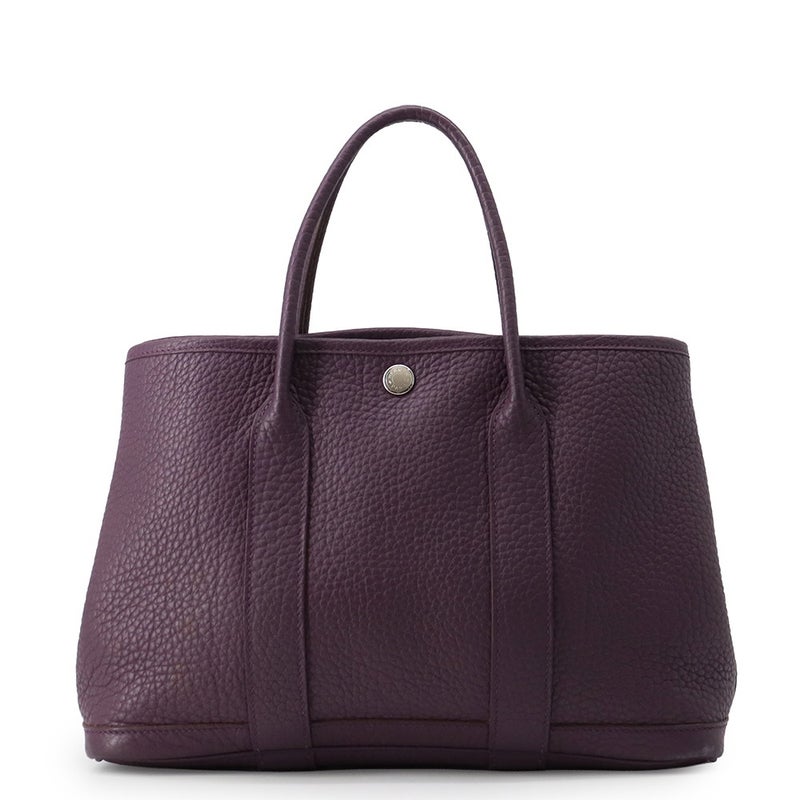 エルメス トートバッグ ガーデンパーティTPM カシス/シルバー金具 カントリー □O刻印 HERMES Garden Party