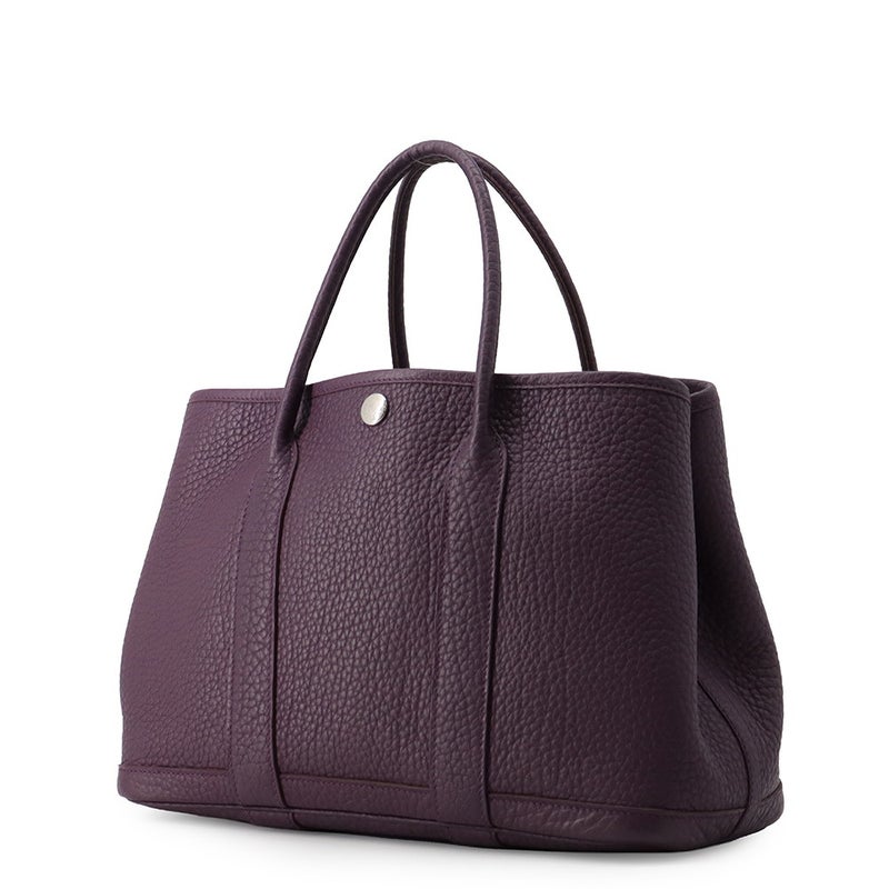 エルメス トートバッグ ガーデンパーティTPM カシス/シルバー金具 カントリー □O刻印 HERMES Garden Party