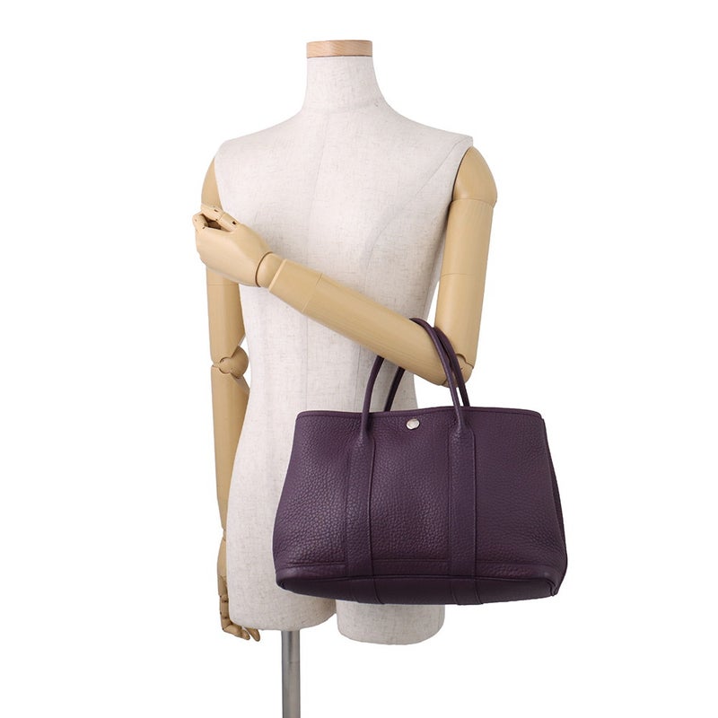 エルメス トートバッグ ガーデンパーティTPM カシス/シルバー金具 カントリー □O刻印 HERMES Garden Party