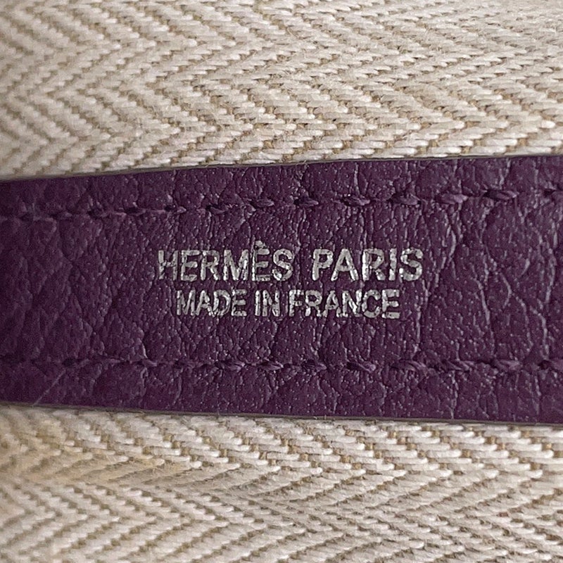 エルメス トートバッグ ガーデンパーティTPM カシス/シルバー金具 カントリー □O刻印 HERMES Garden Party
