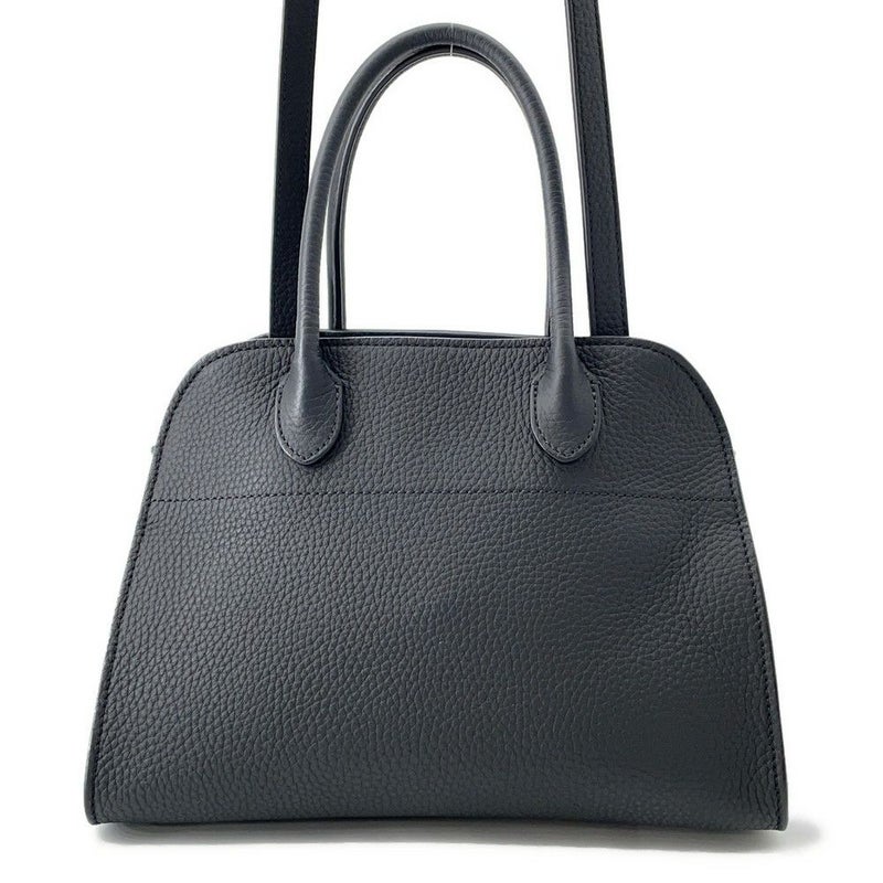 ザ ロウ ハンドバッグ マルゴー10 グレインドカーフレザー W1190 L72 THE ROW 2way 黒