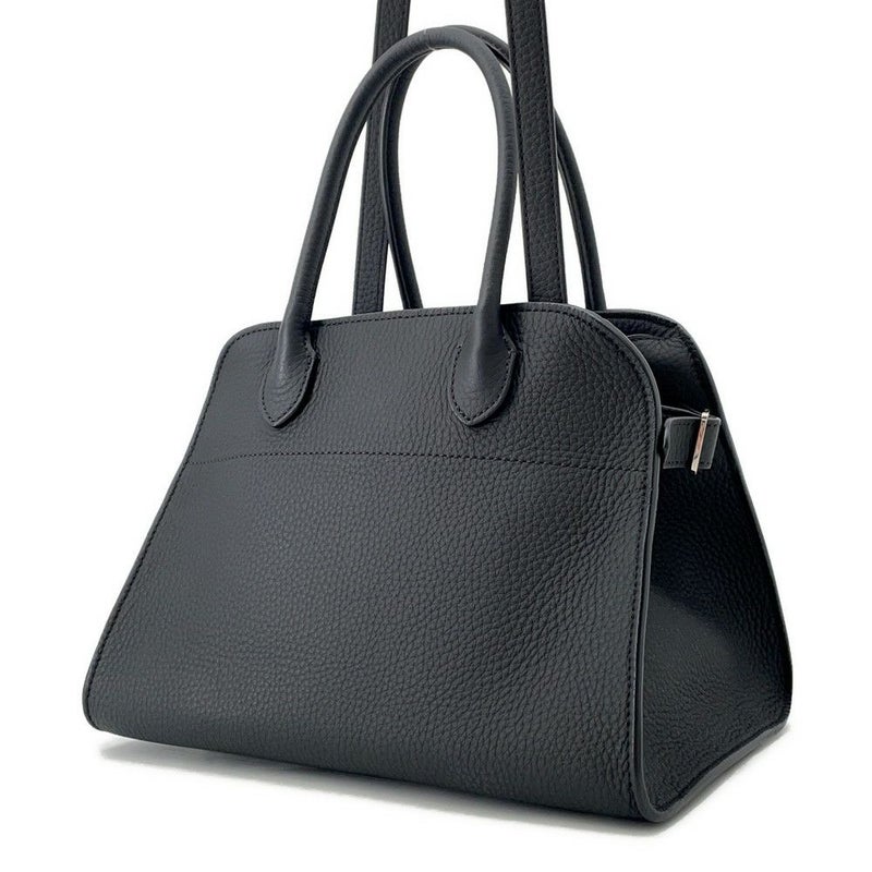 ザ ロウ ハンドバッグ マルゴー10 グレインドカーフレザー W1190 L72 THE ROW 2way 黒