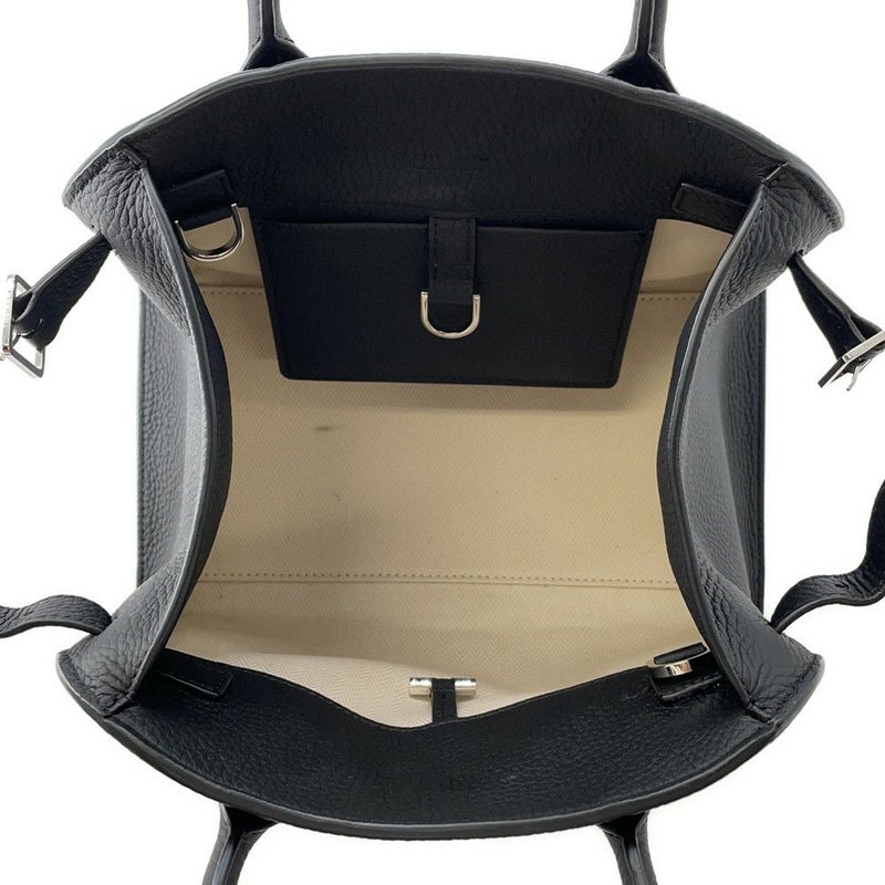 ザ ロウ ハンドバッグ マルゴー10 グレインドカーフレザー W1190 L72 THE ROW 2way 黒