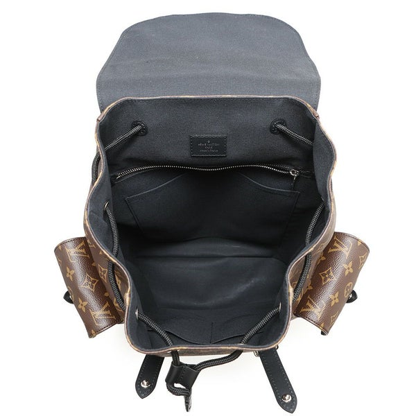 ルイヴィトン リュックサック モノグラム・マカサー クリストファーMM M43735 LOUIS VUITTON バックパック 黒 ブラック