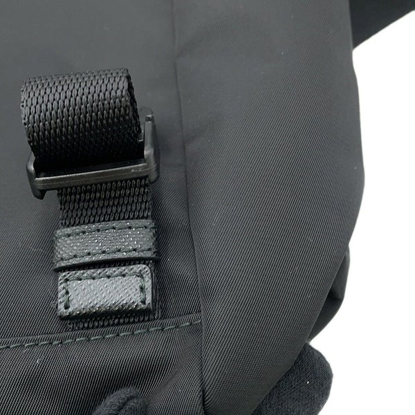 プラダ ショルダーバッグ Re-Nylon xサフィアーノ ナイロン レザー 2VD066 PRADA 斜め掛け 黒