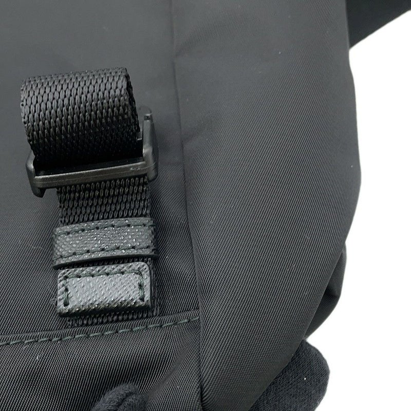 プラダ ショルダーバッグ Re-Nylon xサフィアーノ ナイロン レザー 2VD066 PRADA 斜め掛け 黒
