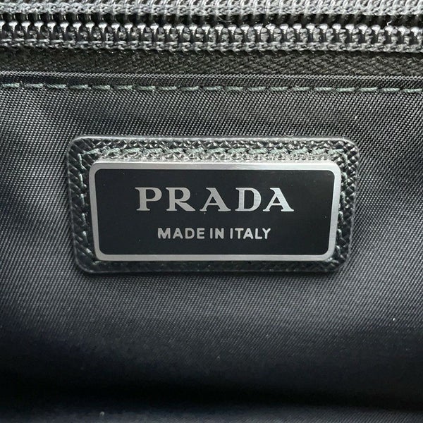 プラダ ショルダーバッグ Re-Nylon xサフィアーノ ナイロン レザー 2VD066 PRADA 斜め掛け 黒