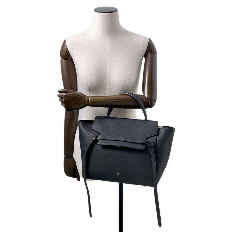 セリーヌ ハンドバッグ べルトバッグ ミニ レザー 176103ZVA CELINE 2wayショルダー 黒