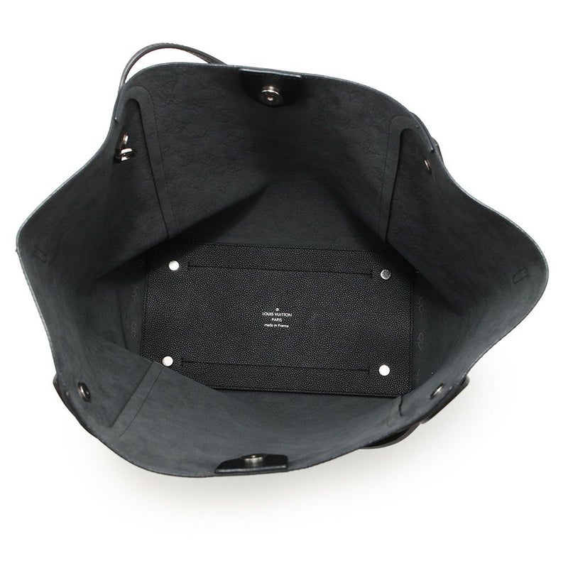 ルイヴィトン ハンドバッグ モノグラム・マヒナ ヒナMM M54354 LOUIS VUITTON 黒 ブラック