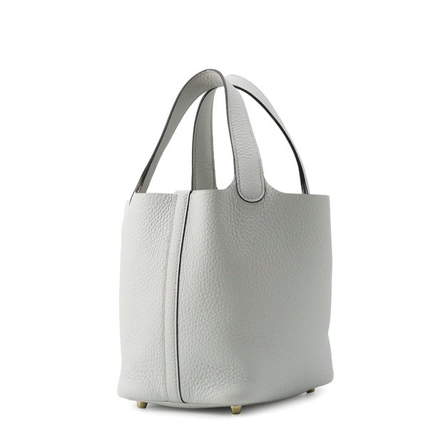 エルメス ハンドバッグ ピコタンロックPM ブルーペール/ゴールド金具 トリヨンクレマンス B刻印 HERMES トートバッグ