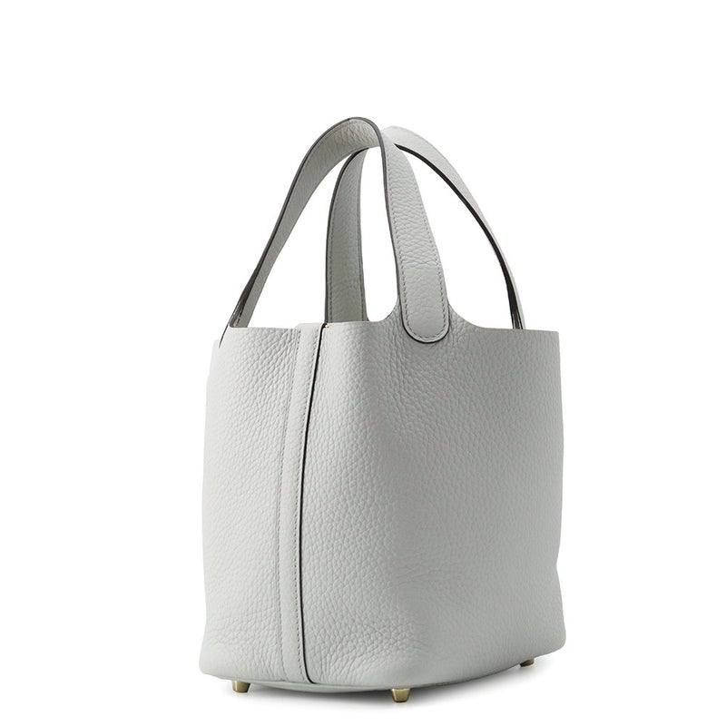 エルメス ハンドバッグ ピコタンロックPM ブルーペール/ゴールド金具 トリヨンクレマンス B刻印 HERMES トートバッグ