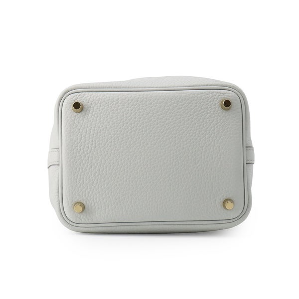 エルメス ハンドバッグ ピコタンロックPM ブルーペール/ゴールド金具 トリヨンクレマンス B刻印 HERMES トートバッグ