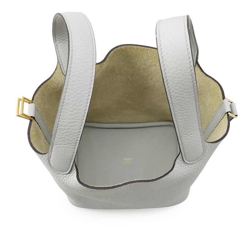 エルメス ハンドバッグ ピコタンロックPM ブルーペール/ゴールド金具 トリヨンクレマンス B刻印 HERMES トートバッグ