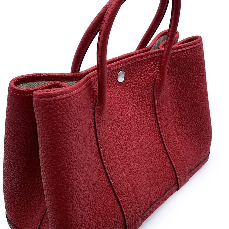 エルメス トートバッグ ガーデンパーティTPM ルージュピマン/シルバー金具 ネゴンダ G刻印