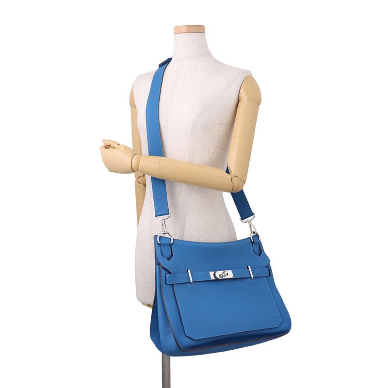エルメス ショルダーバッグ ジプシエール34 ブルーイドラ/シルバー金具 トリヨンクレマンス □O刻印