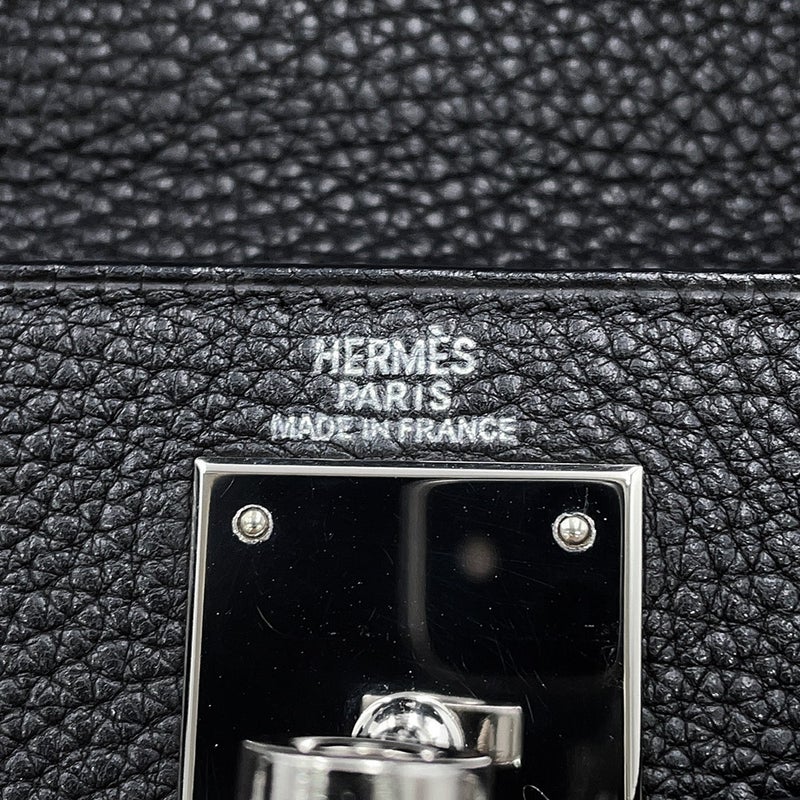 エルメス ハンドバッグ ケリー28 内縫い ブラック/シルバー金具 トゴ □F刻印 HERMES Kelly 2wayバッグ 黒