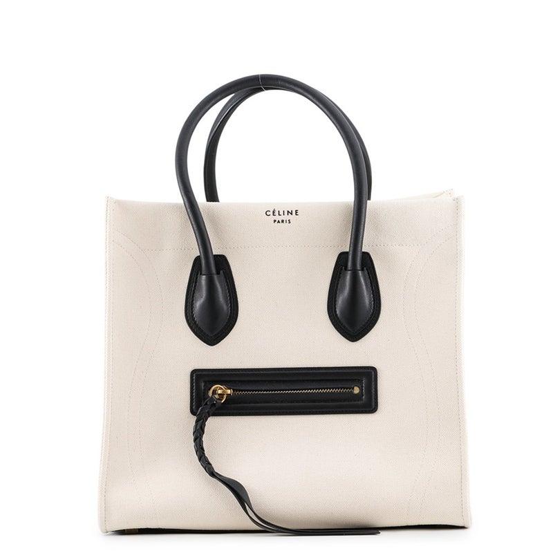 セリーヌ トートバッグ ラゲージ ファントム ミディアム キャンバス/レザー 169952 CELINE 黒