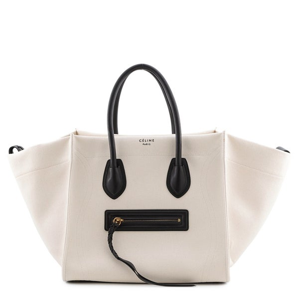 セリーヌ トートバッグ ラゲージ ファントム ミディアム キャンバス/レザー 169952 CELINE 黒