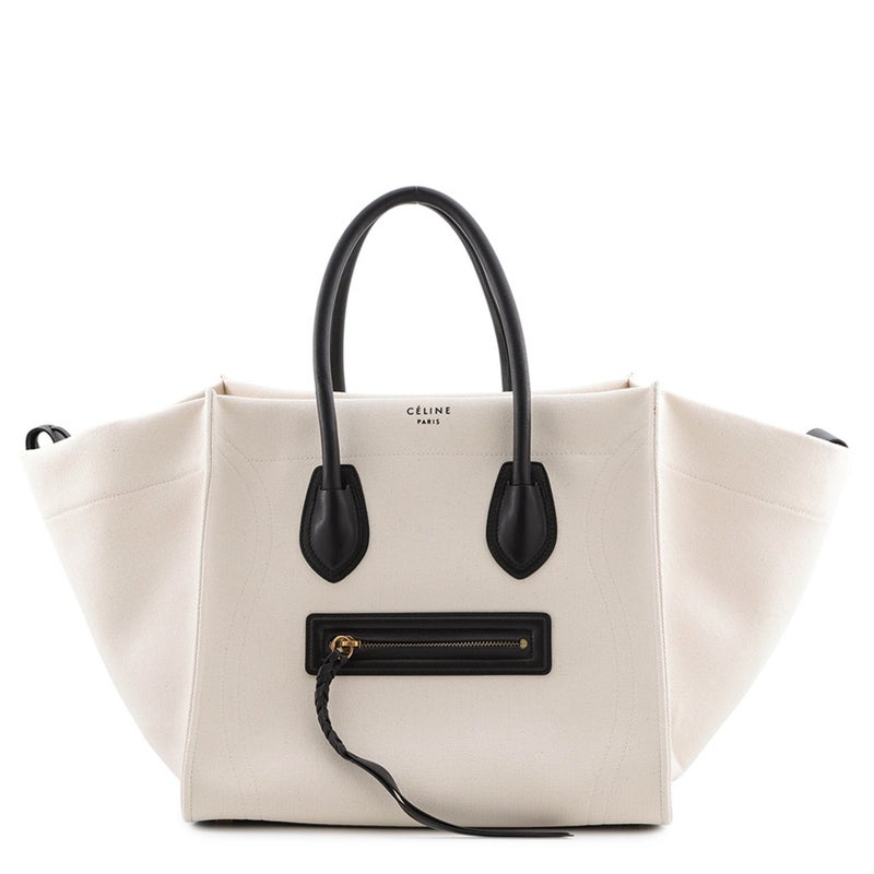 セリーヌ トートバッグ ラゲージ ファントム ミディアム キャンバス/レザー 169952 CELINE 黒