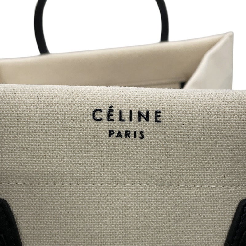セリーヌ トートバッグ ラゲージ ファントム ミディアム キャンバス/レザー 169952 CELINE 黒
