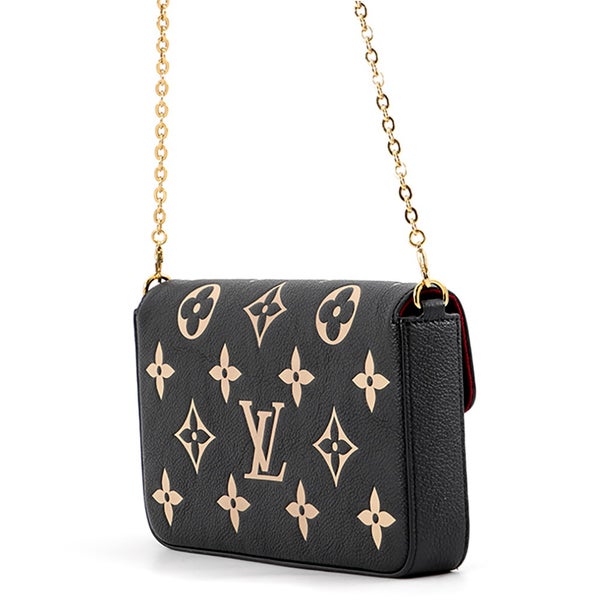 ルイヴィトン チェーンウォレット バイカラー モノグラム・アンプラント ポシェット・フェリシー M80482 LOUIS VUITTON 黒 ブラック