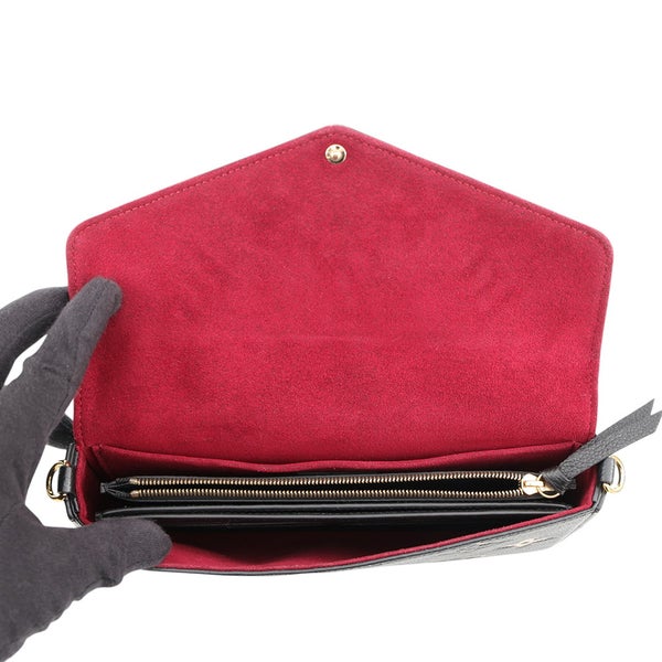 ルイヴィトン チェーンウォレット バイカラー モノグラム・アンプラント ポシェット・フェリシー M80482 LOUIS VUITTON 黒 ブラック