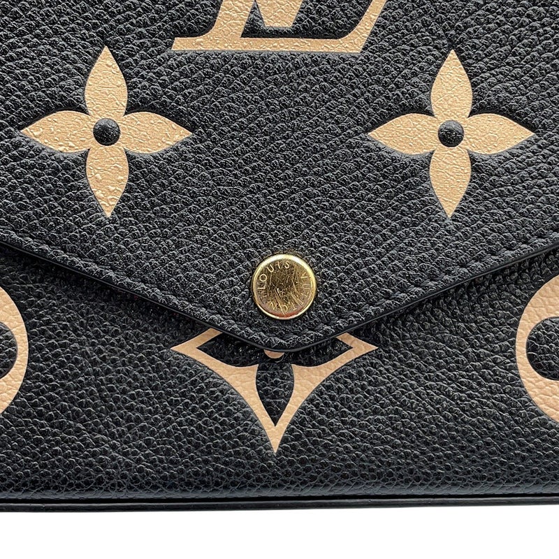 ルイヴィトン チェーンウォレット バイカラー モノグラム・アンプラント ポシェット・フェリシー M80482 LOUIS VUITTON 黒 ブラック