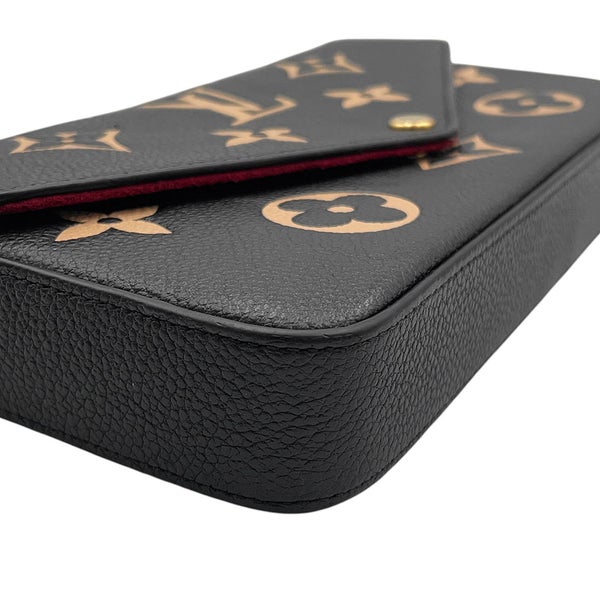 ルイヴィトン チェーンウォレット バイカラー モノグラム・アンプラント ポシェット・フェリシー M80482 LOUIS VUITTON 黒 ブラック