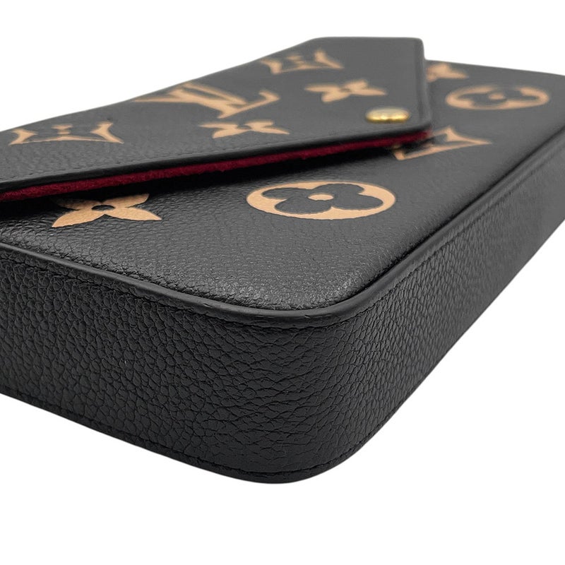 ルイヴィトン チェーンウォレット バイカラー モノグラム・アンプラント ポシェット・フェリシー M80482 LOUIS VUITTON 黒 ブラック