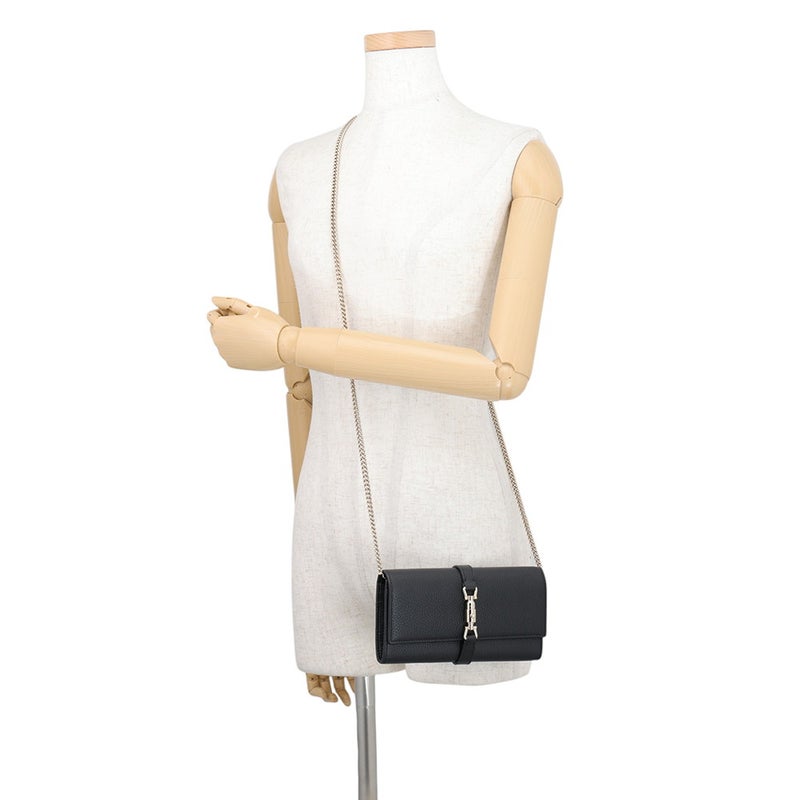 グッチ チェーンウォレット ジャッキー 1961 レザー 652681 GUCCI 財布 黒