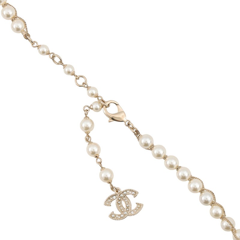 シャネル ネックレス フェイクパール ココマーク ラインストーン A19 C CHANEL アクセサリー