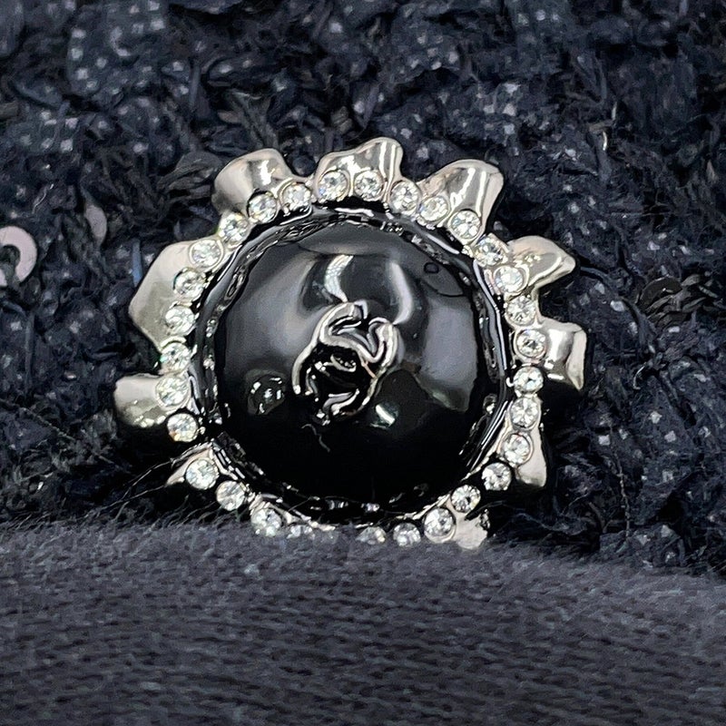 シャネル ジャケット ココマーク ツイード スパンコール レディースサイズ38 P80564 CHANEL アパレル アウター 黒