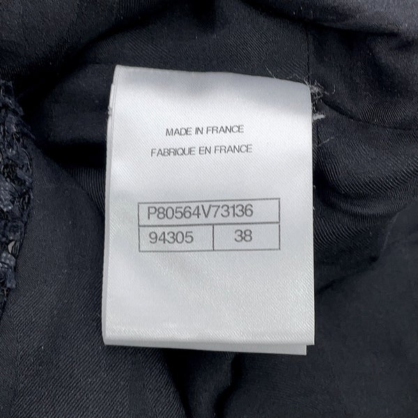 シャネル ジャケット ココマーク ツイード スパンコール レディースサイズ38 P80564 CHANEL アパレル アウター 黒