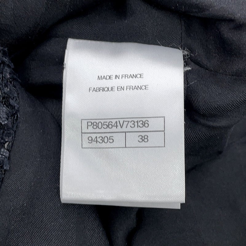 シャネル ジャケット ココマーク ツイード スパンコール レディースサイズ38 P80564 CHANEL アパレル アウター 黒