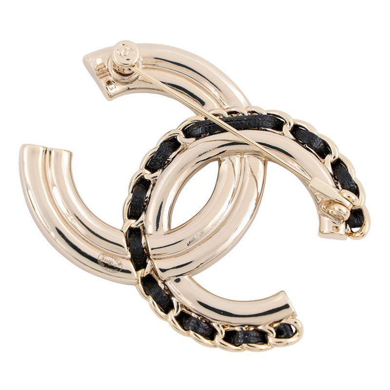 シャネル ブローチ ココマーク ラインストーン フェイクパール ラムスキン B24C AB8609 CHANEL アクセサリー