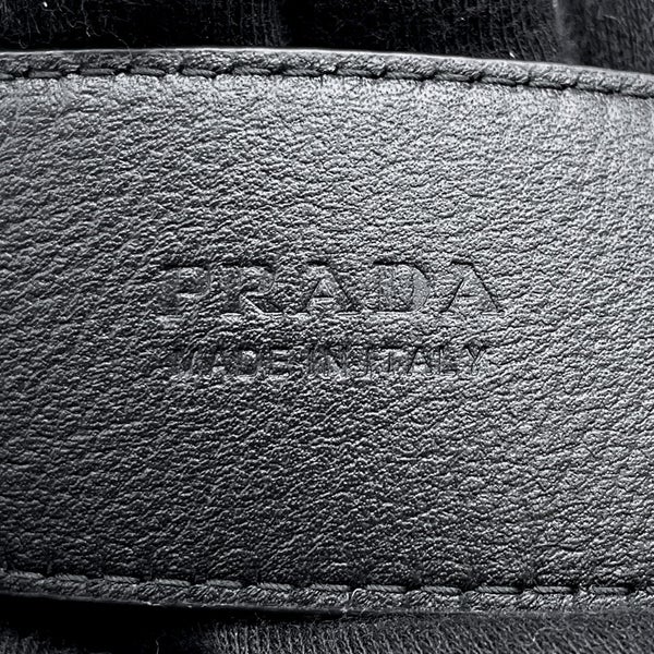 プラダ ベルト スタッズ トライアングルロゴ レザー レディースサイズ80 1CC622 PRADA 黒
