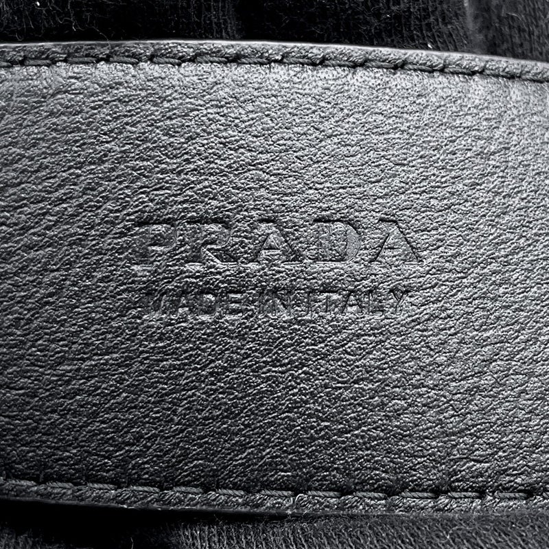 プラダ ベルト スタッズ トライアングルロゴ レザー レディースサイズ80 1CC622 PRADA 黒